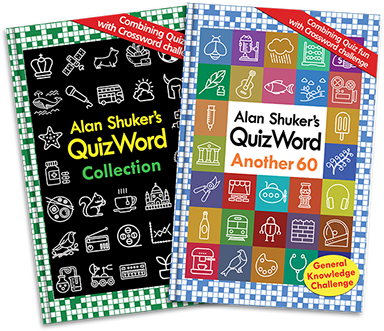 The covers of two QuizWord books